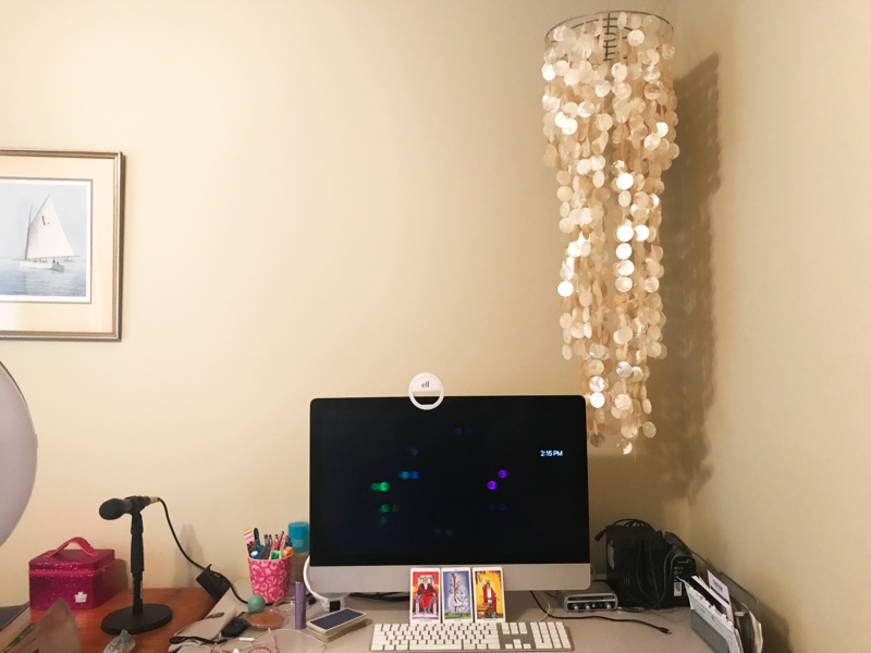 My desk and my beautiful wall hanging